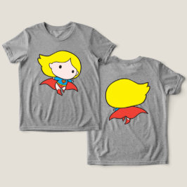 Zweiseitige Chibi-Supergirl Tri-Blend Shirt