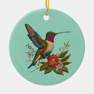 Zweiseitige Kolibris Keramik Ornament
