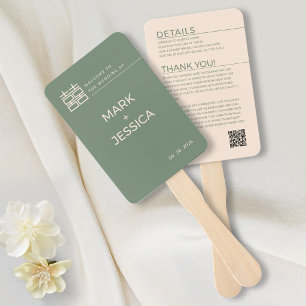 Zweiseitige vietnamesische Hochzeit Grüne Dankeska Fächer