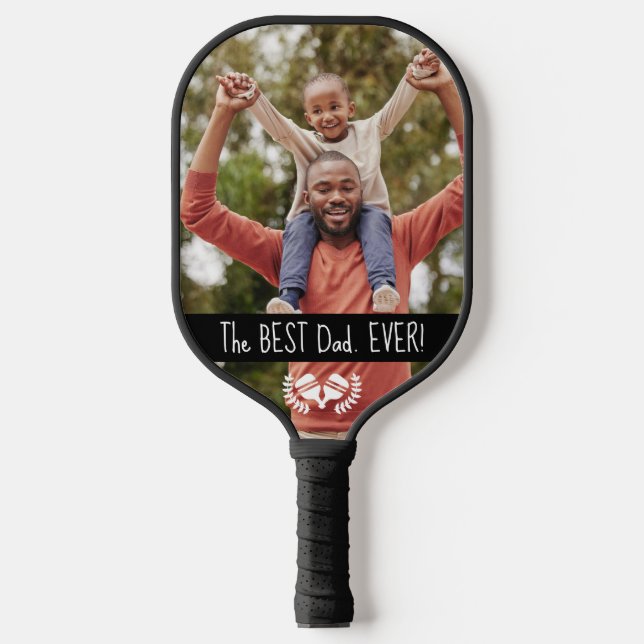 😁 😍 zweiseitigen benutzerdefinierten Text und Fo Pickleball Schläger (Vorderseite)