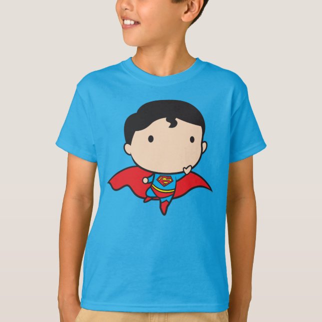 Zweiseitiger Chibi Superman T-Shirt (Vorderseite)