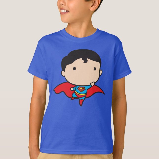 Zweiseitiger Chibi Superman T-Shirt (Vorderseite)