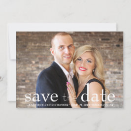 Zweiseitiges Foto Save the Date Hochzeitsankündigu