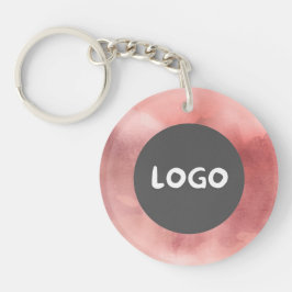 Zweiseitiges QR-Business-Logo für die Rose "Pink & Schlüsselanhänger