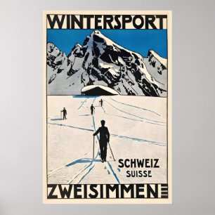 Zweisimmen Berner Oberland Gstaad Schweiz Poster