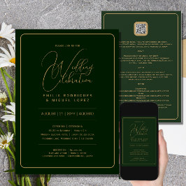 zweisprachig | GRÜNE GOLD Wedding inkl. UAWG DETAI Einladung