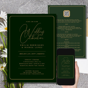 zweisprachig   GRÜNE GOLD Wedding inkl. UAWG DETAI Einladung