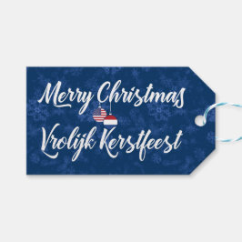 Zweisprachige holländische Amerikaner-Weihnachtsge Geschenkanhänger