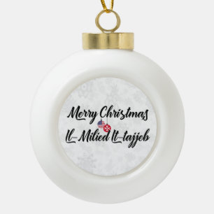 Zweisprachige maltesische amerikanische keramik Kugel-Ornament