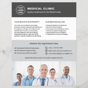 Zweisprachige medizinische Klinik   Englisch Spani Flyer