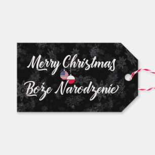 Zweisprachige polnische Weihnachtsgeschenke Geschenkanhänger