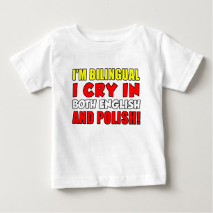 Zweisprachige Schrift auf Polnisch Baby T-shirt