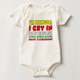 Zweisprachiger Schrei auf italienisch Baby Strampler