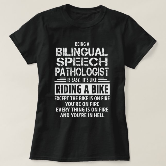 Zweisprachiger Sprachpathologe T-Shirt (Design vorne)