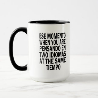 Zweisprachiges spanisches Englisch 15 Unze zwei Tasse