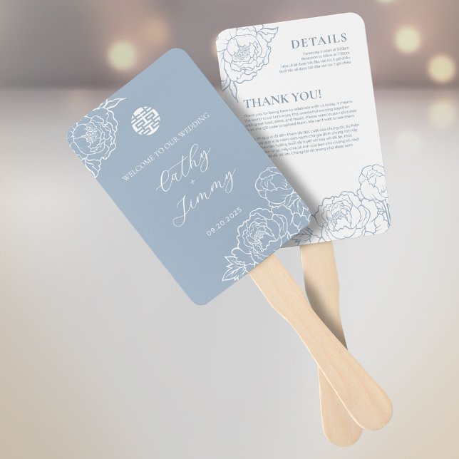 Zweisprachiges vietnamesisches Hochzeitsprogramm & Fächer (Von Creator hochgeladen)