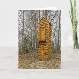 Zweistöckiges Outhouse für Wähler und Politiker Karte