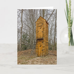 Zweistöckiges Outhouse für Wähler und Politiker Karte