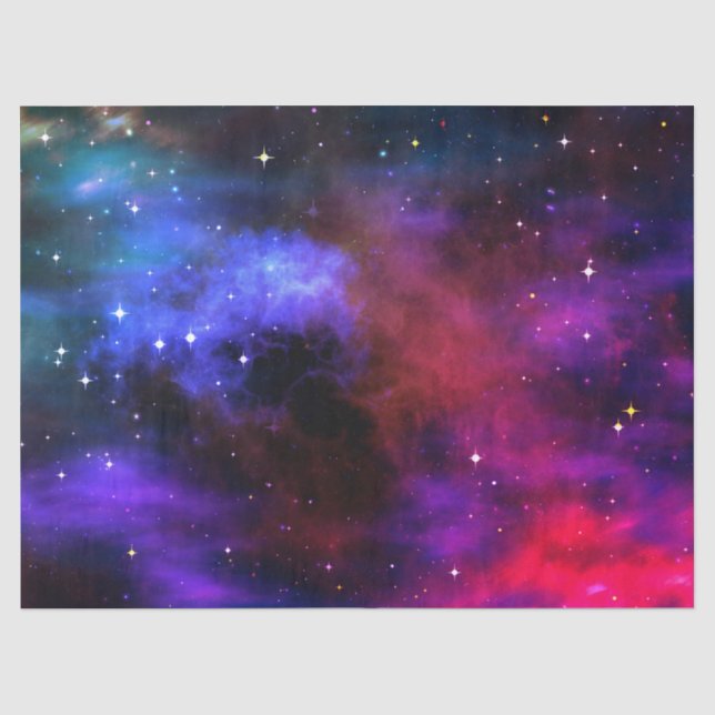 Zweistoffraumkosmos-Sterne-Sonnensystem Seidenpapier (Vorderseite)