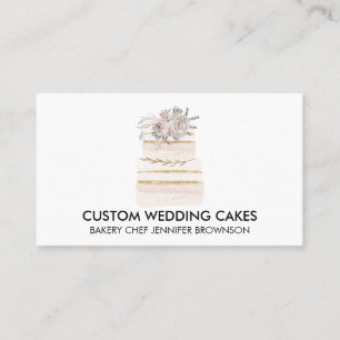 Zweistufige Hochzeitstorte Visitenkarte