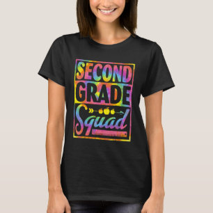Zweite 2. Klasse Squad Tie Dye Zurück zur Schule T-Shirt