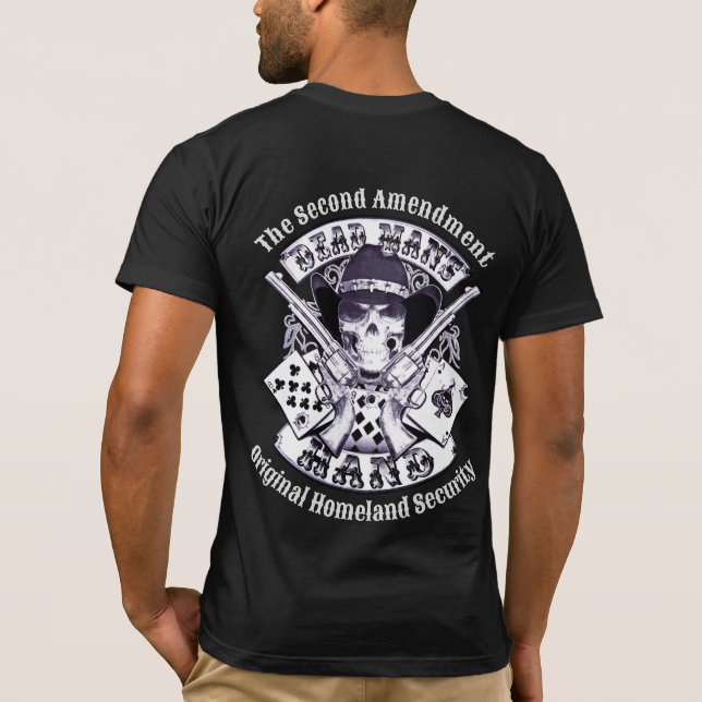 Zweite Änderung Dead Man's Hand Cowboy T - Shirt (Rückseite)