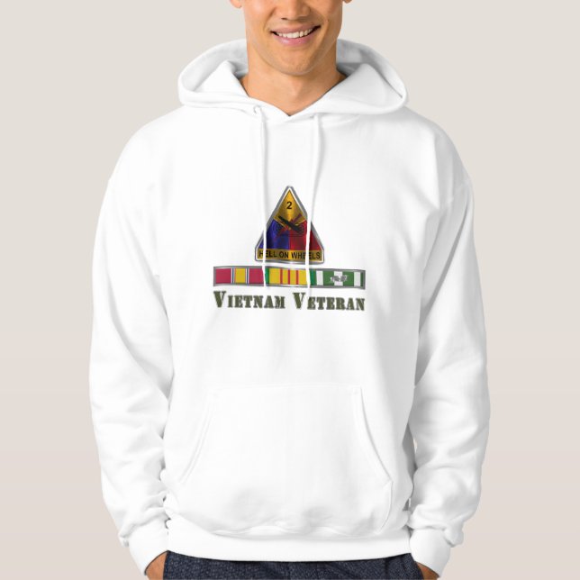 Zweite bewaffnete Division Vietnam Veteran Hoodie (Vorderseite)