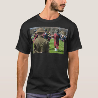 Zweite britische Soldaten des Weltkriegs. Bagpipe. T-Shirt