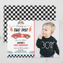 Zweite Fast Birthday Party Rennen Auto 2. Geburtst