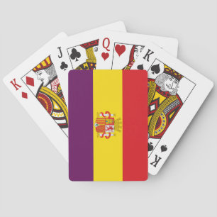 Zweite Flagge Spaniens Spielkarten
