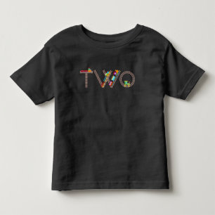 Zweite Geburtstagsbahn Thema Kleinkind 2 Jahre alt Kleinkind T-shirt
