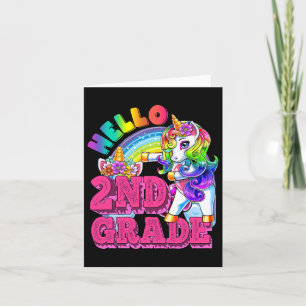 Zweite Klasse Flossing Einhorn Kinder Hallo 2. Kla Karte