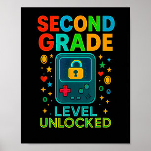 Zweite Klasse Level freigeschalteter Gamer Ck Zur  Poster