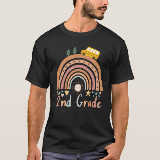 Zweite Klasse Rainbow Team Hallo 2Nd Grad Rocks Sq T-Shirt