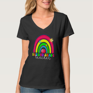 Zweite Klasse Regenbogen Bunt Zurück zur Schule Le T-Shirt
