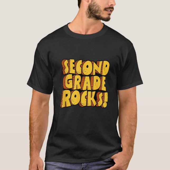 Zweite Klasse Rocks zweite Klasse Lehrer Student z T-Shirt (Vorderseite)