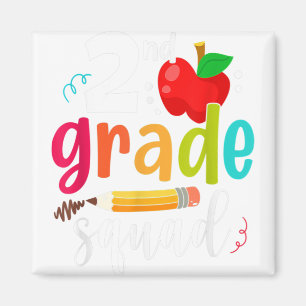 Zweite Klasse Squad Funny Back To School 2nd Grade Magnet