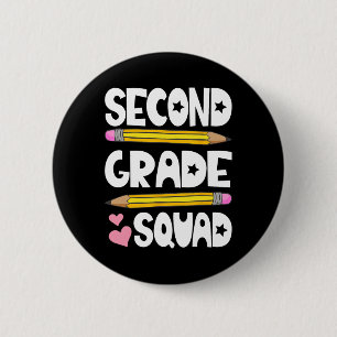 Zweite Klasse Squad Team Ck Zur Schule Lehrer Schü Button