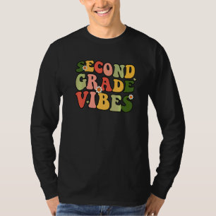 Zweite Klasse Vibes Zurück zur Schule Süße Blumenb T-Shirt