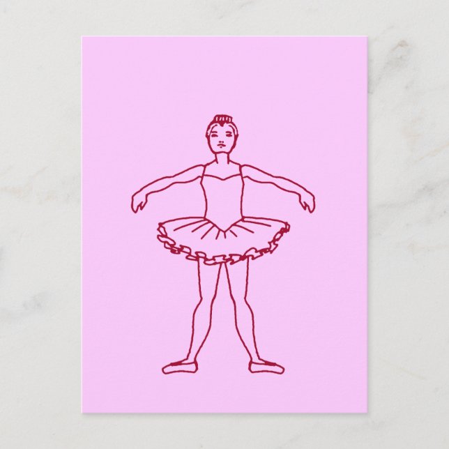 Zweite Position des Ballet Postkarte (Vorderseite)