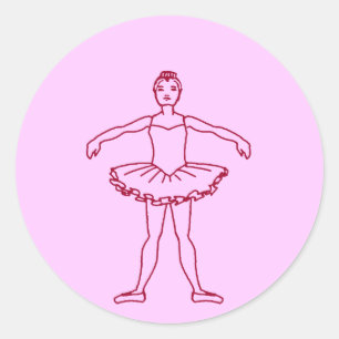 Zweite Position des Ballet Runder Aufkleber