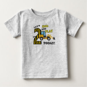Zweite Shirt-Baubulldozer Baby T-shirt