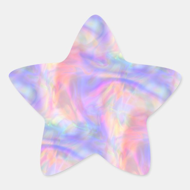zweite Sicht - Holopastel: Stern-Aufkleber (Vorderseite)
