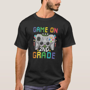 Zweite Stufe zurück zum Video-Gamer-Spiel der Schu T-Shirt