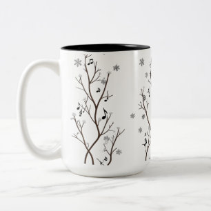 Zweiteilige Zweige und Schneeflocken-Tasse Zweifarbige Tasse