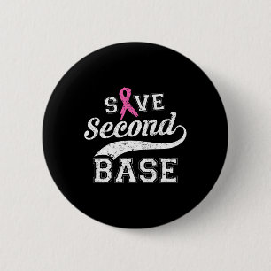 Zweiter Basispink-Ribbon-Brustkrebs-Bewusstsein Button