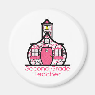 Zweiter Grad-Lehrer-Farben-SpritzerSchoolhouse Magnet