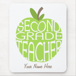 Zweiter Grad-Lehrer Mousepad - grünes Apple