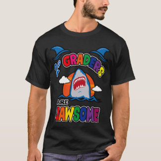 Zweiter Grad Zurück zur Schule Hai Jungen Mädchen T-Shirt