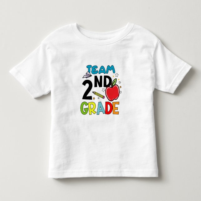 Zweiter Klasse Team Zweiter Platz Lehrer Geschenke Kleinkind T-shirt (Vorderseite)